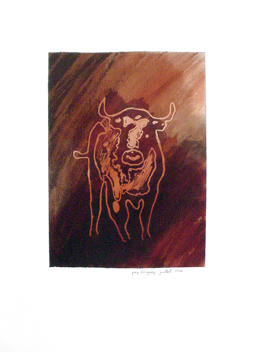 Taureau 3, encre sur papier: 46x61