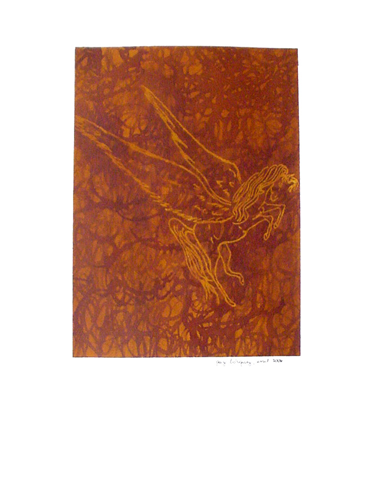 Pegaso, encre sur papier: 46x61