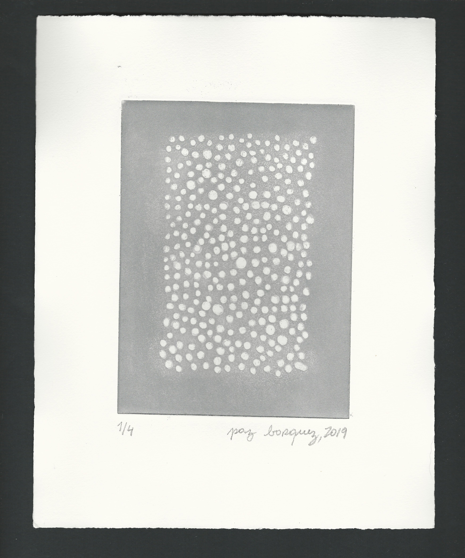 «Boîte à secrets», 2019. Gravure originale aquatinte et pointe sèche, plaque de zinc 15 X 20 cm. sur papier d’un format total de 25 x 33 cm. Numérotée 1 de 4 et signée au crayon par l'artiste. Impression: Moret Imprimeur, Paris.