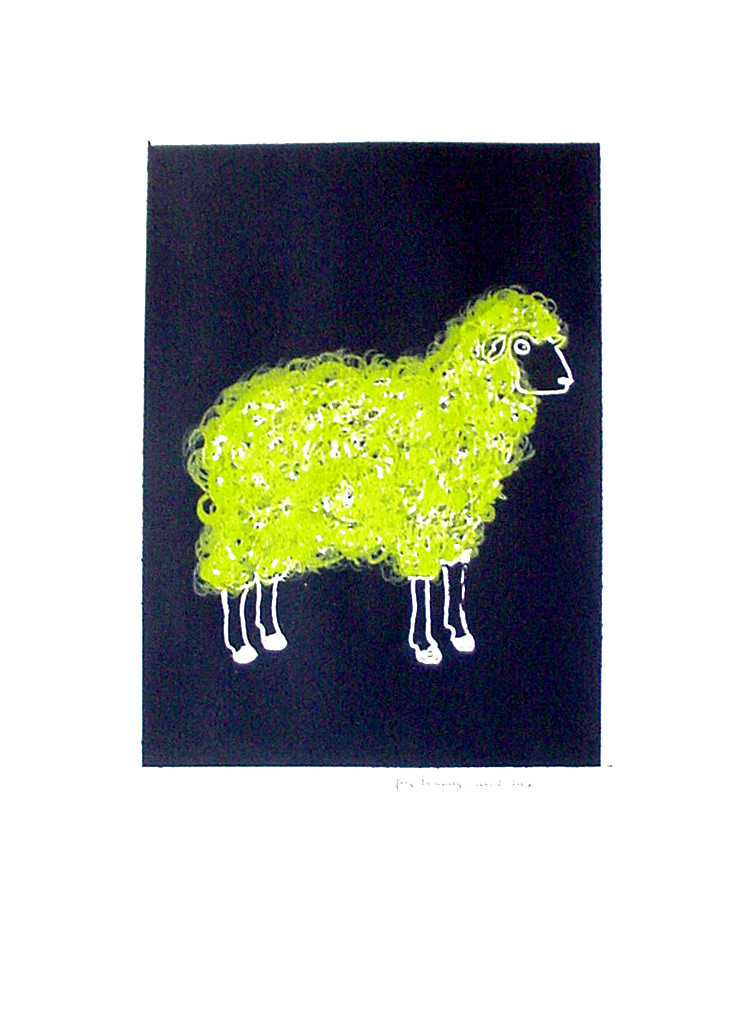 Moutons 1, encre sur papier: 46x61
