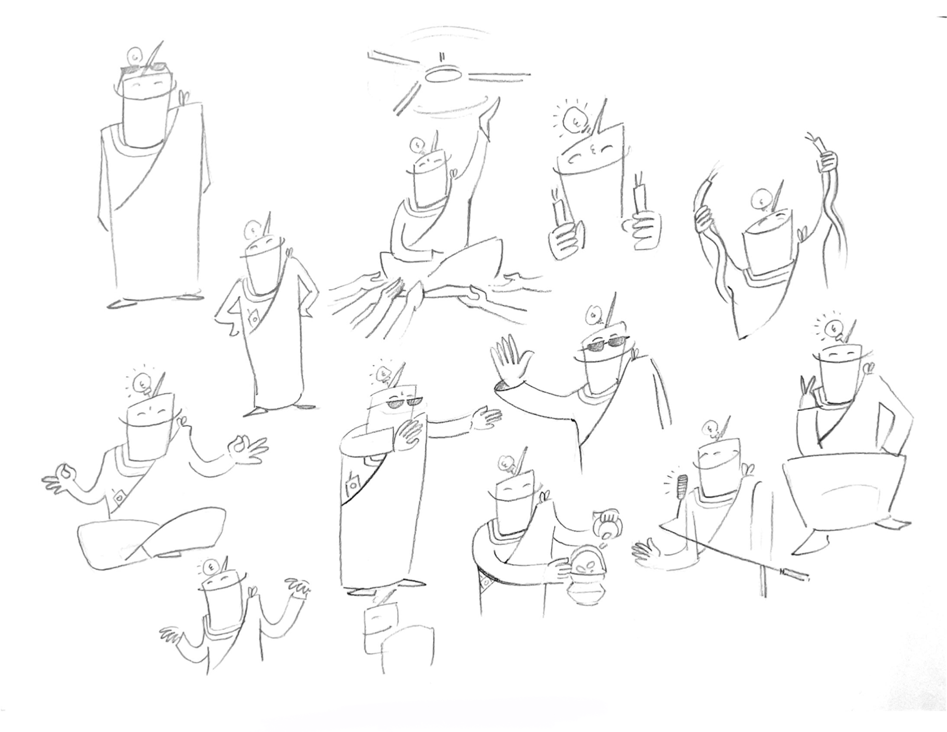 Current Baba - Action Drawings