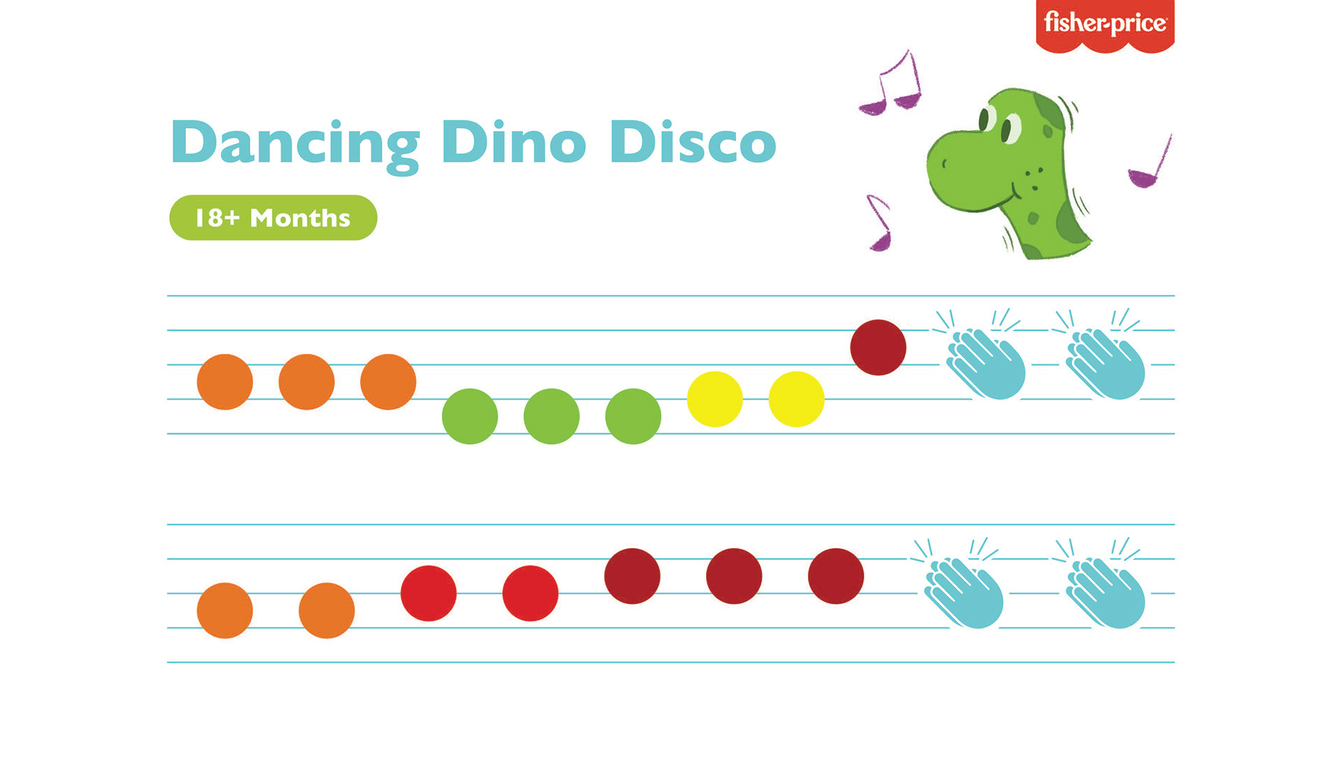Dancing Dino Disco Music Sheet