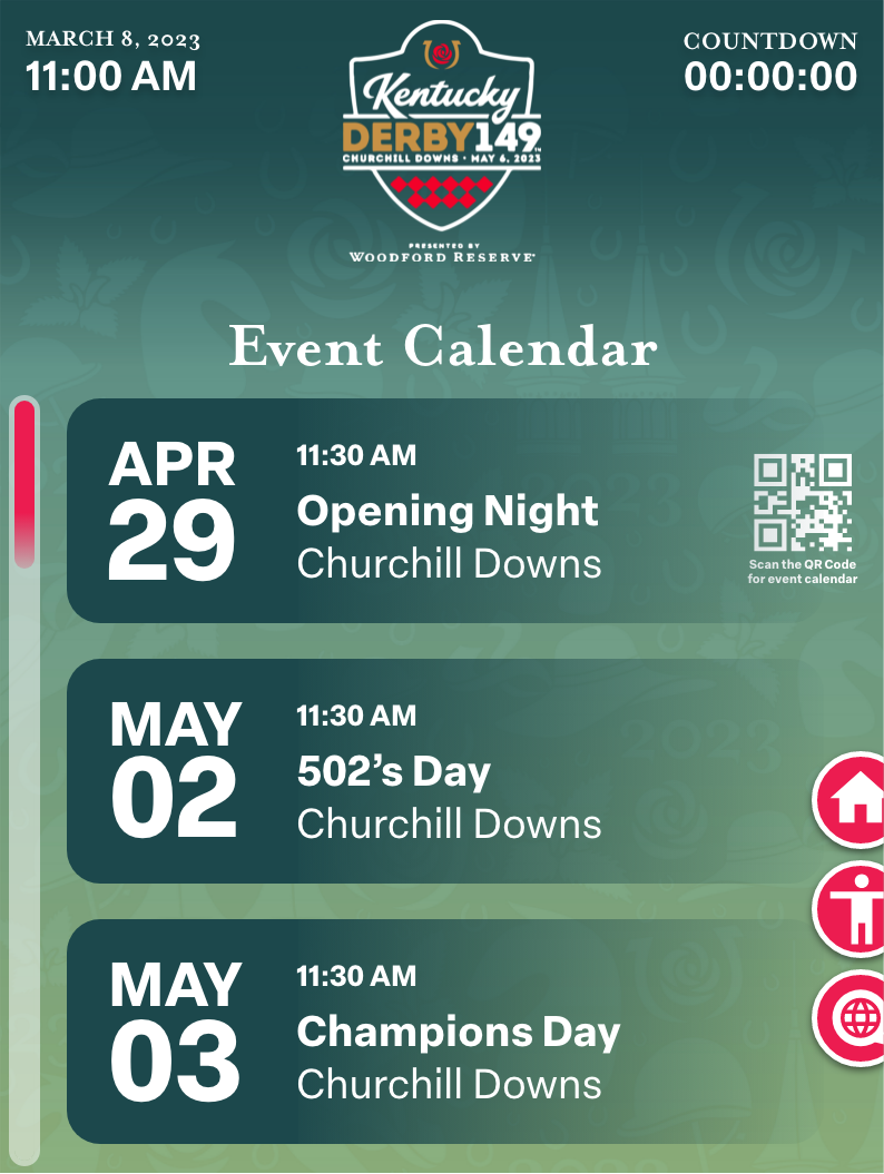 Event Calendar Screen
