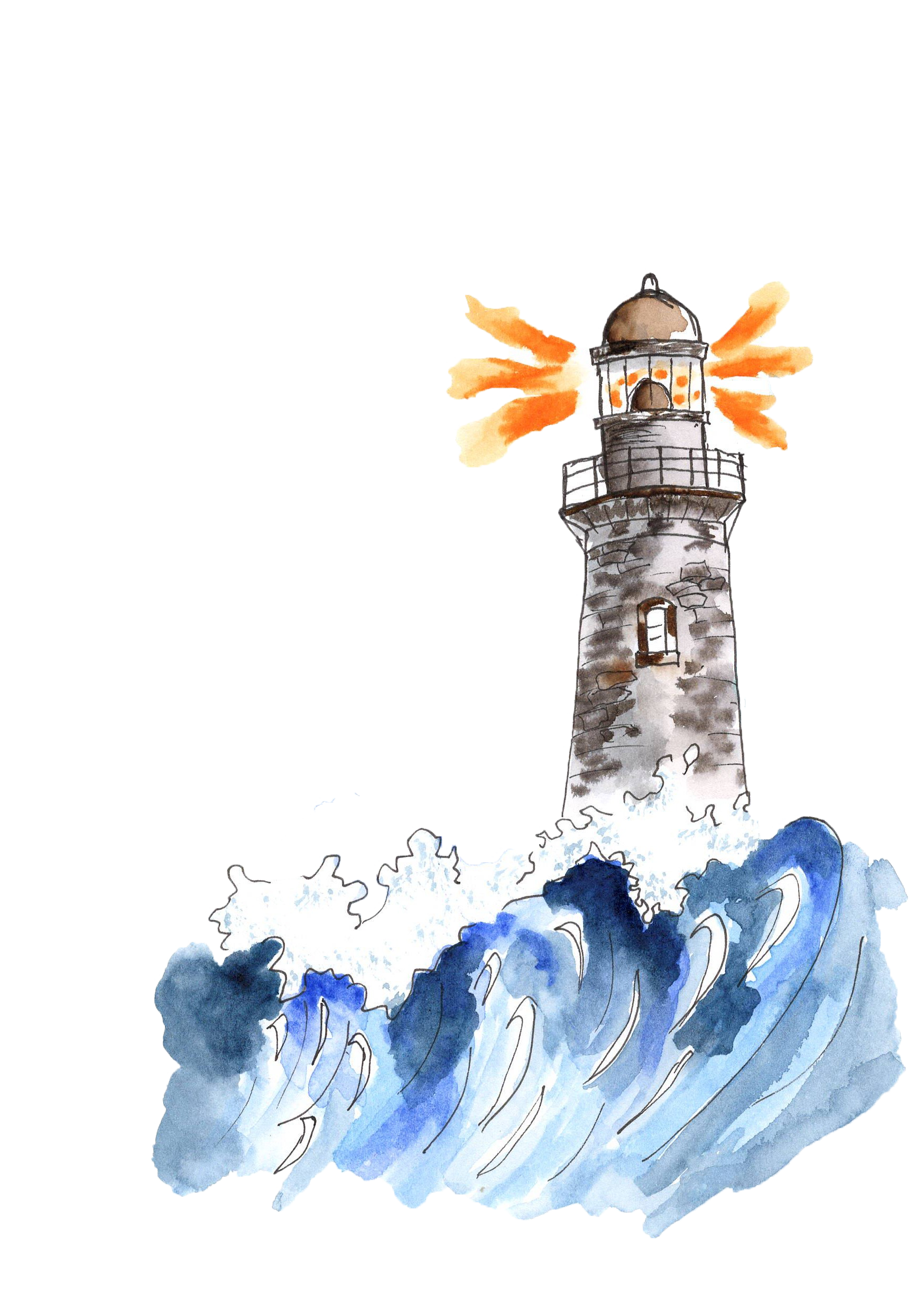 Watercolor Lighthouse - Vinyl Sticker