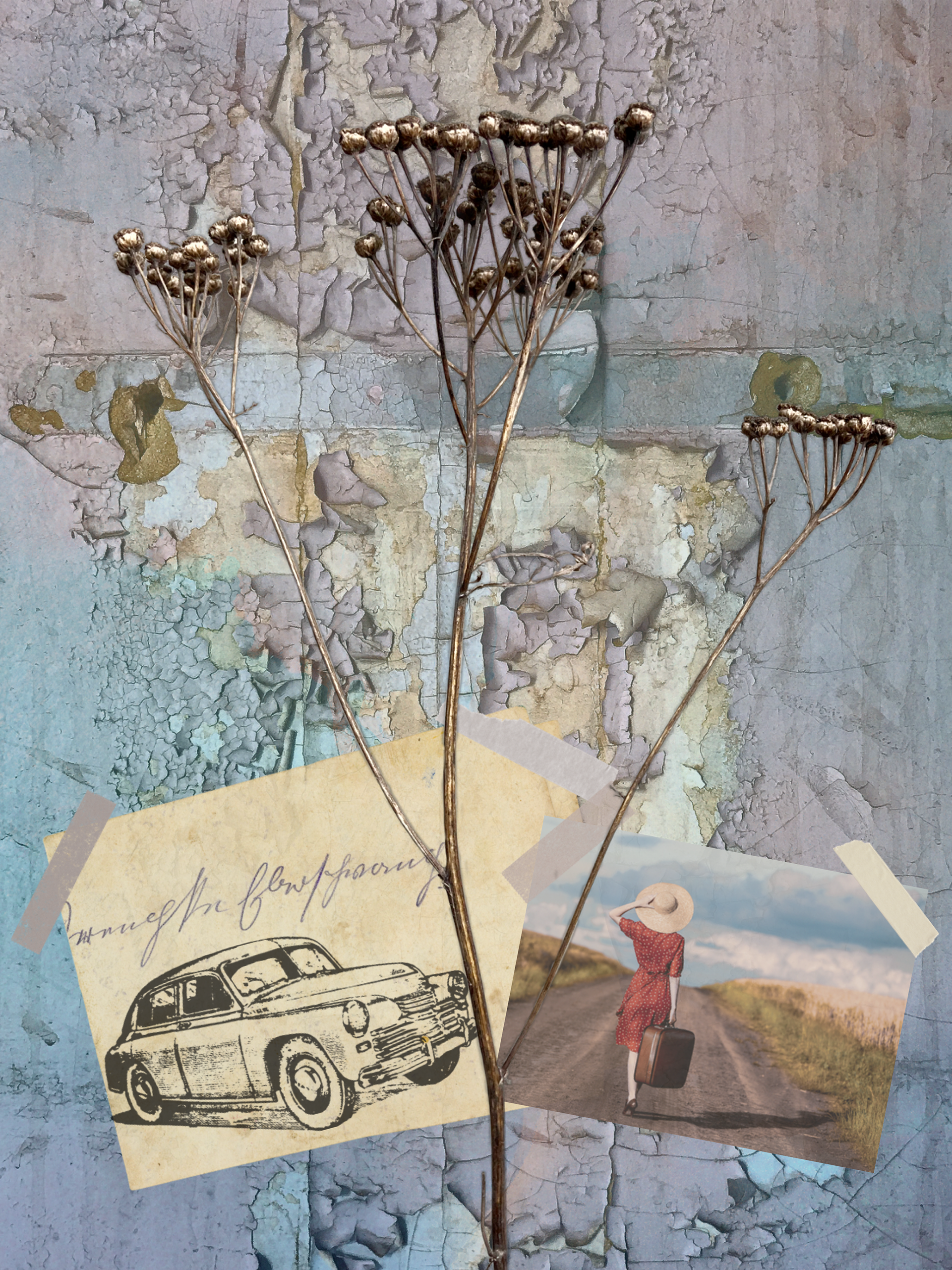 Vintage motiv laget i Adobe Express