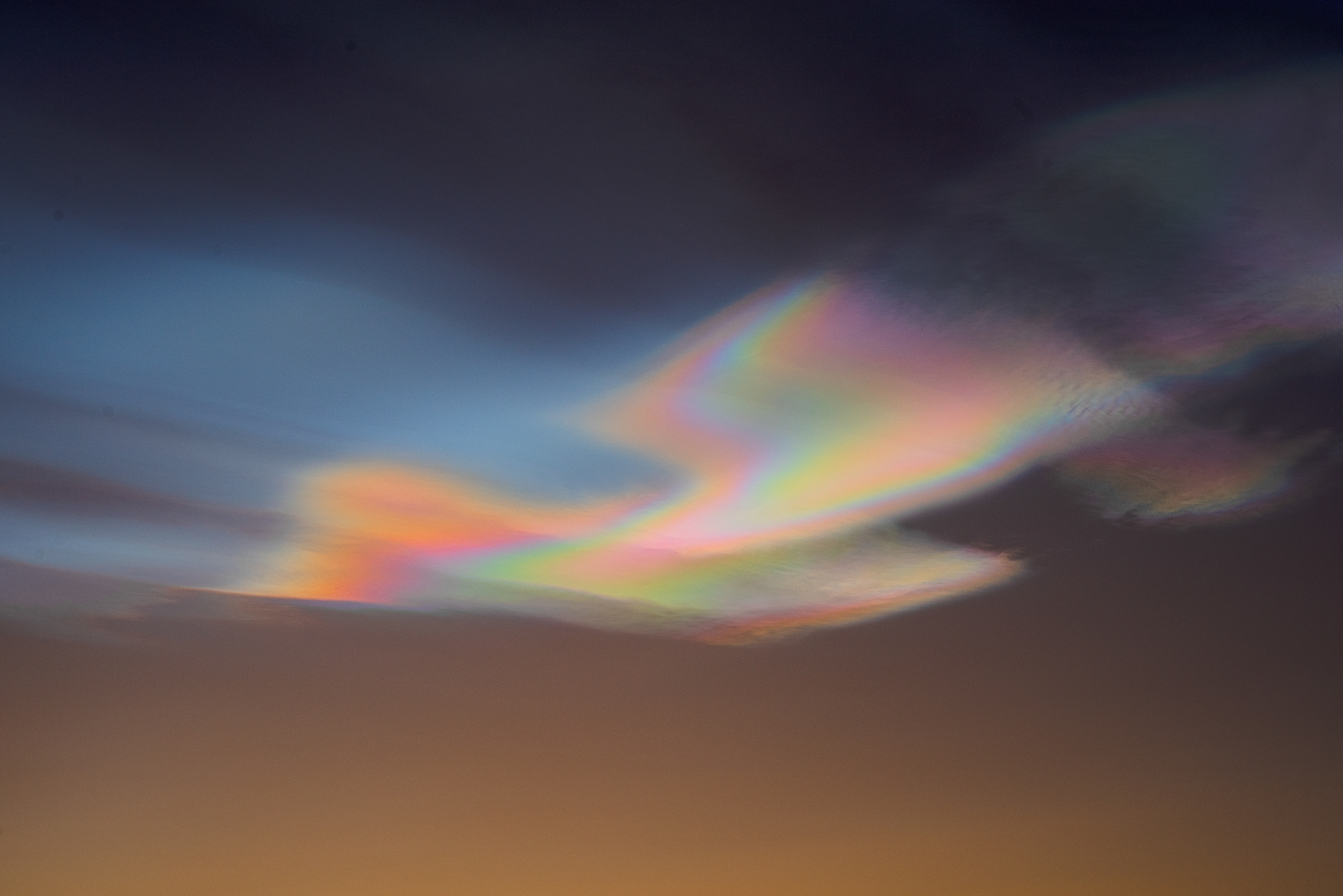 Stratosfæriske sky eller Perlemorssky/Polar Stratospheric Clouds