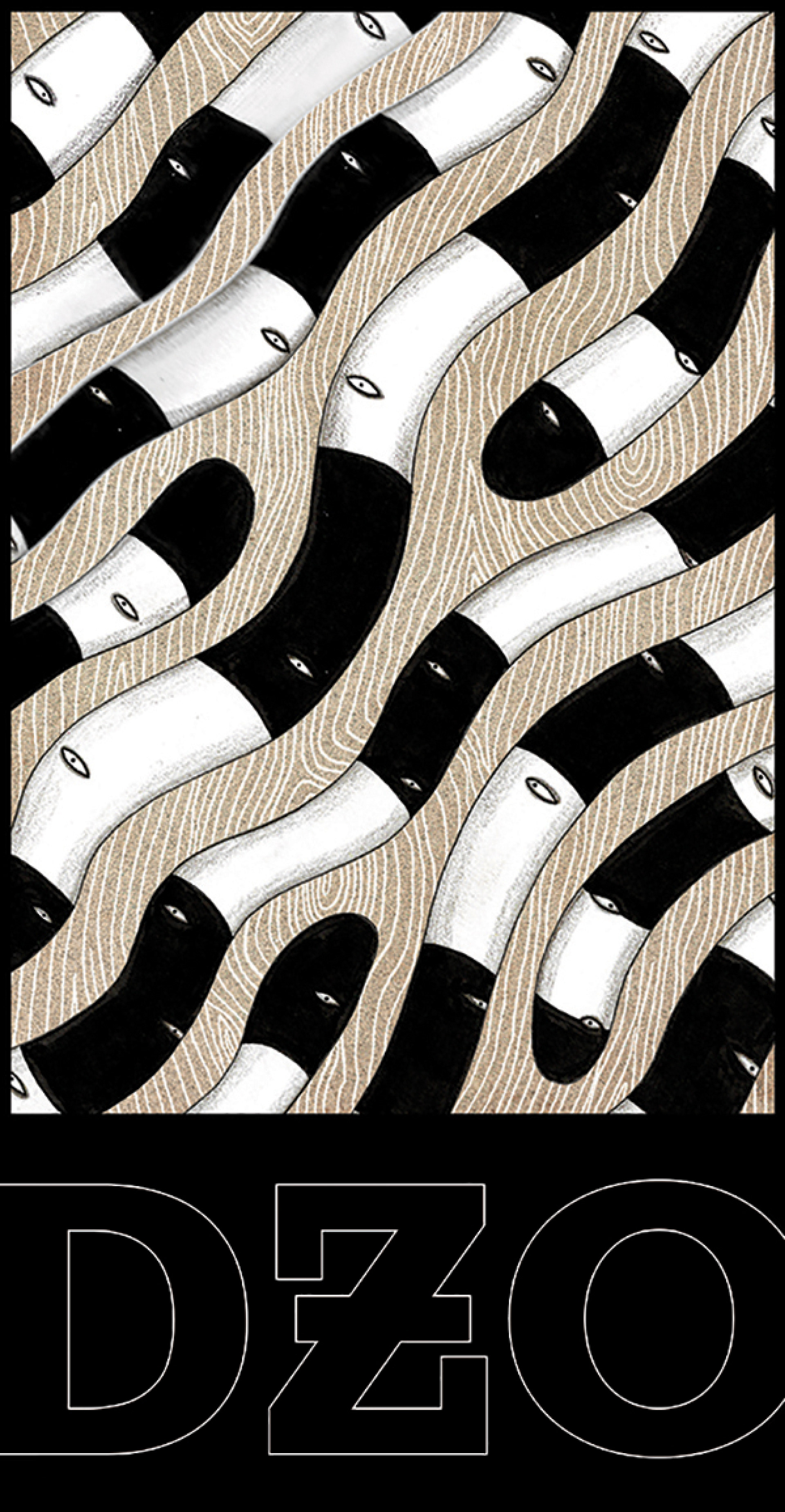 ,,Dżo" 2019, Ilustracja na sklejce drewnianej, 40 x 80 cm