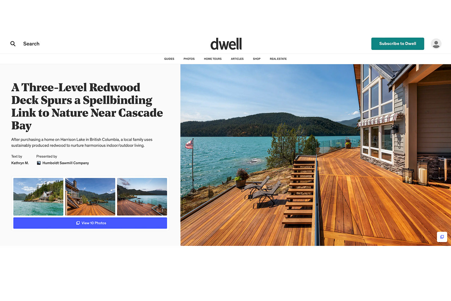 Dwell Magazine - A Three Level Redwood Deck
