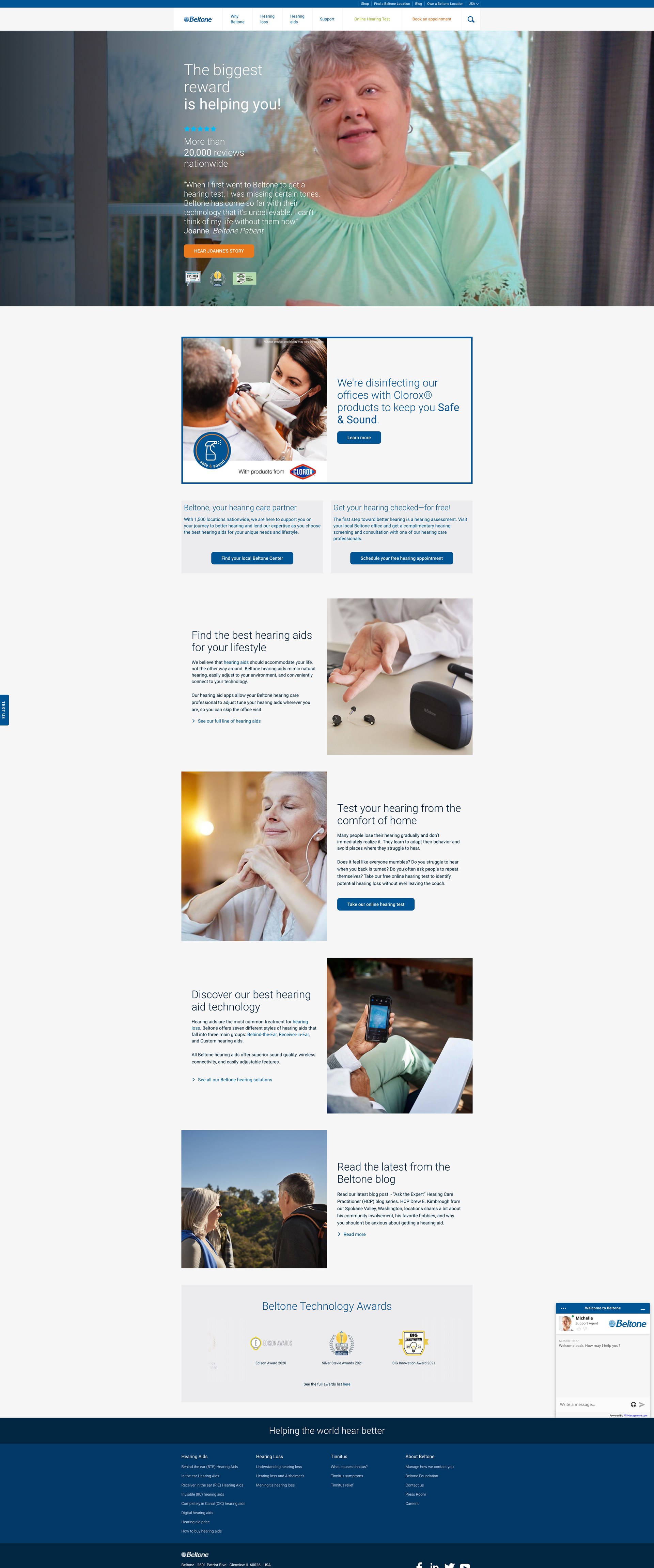Beltone Legacy Landing Page
