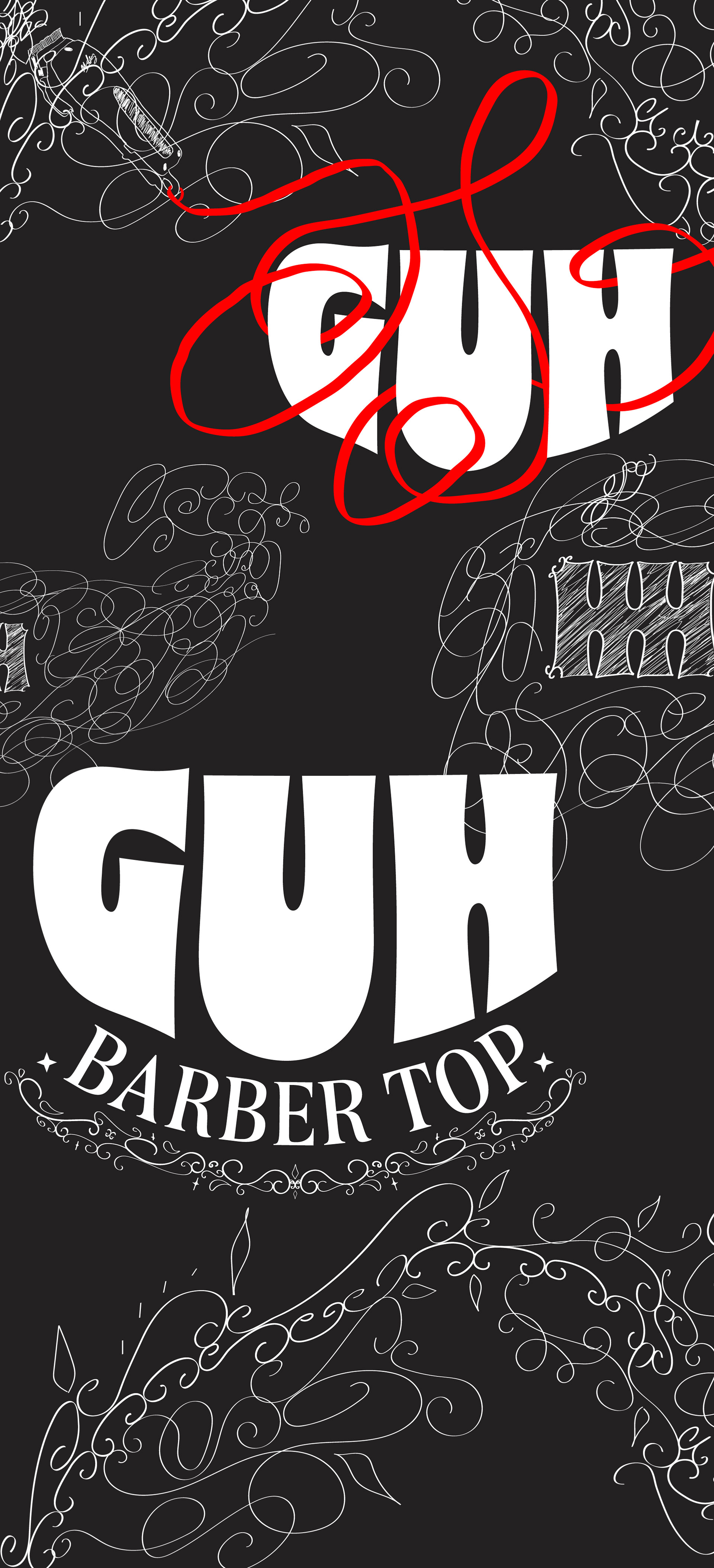 ilustrações desenvolvidas para acompanhamento da identidade da marca, totalmente desenvolvidos a mão para reforçar ainda mais a presença e a autoridade da barbearia.