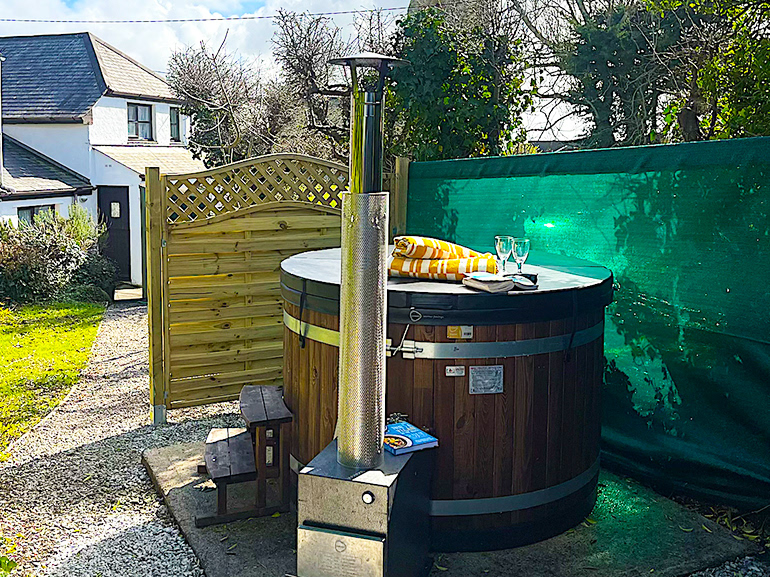 wood fired hot tub