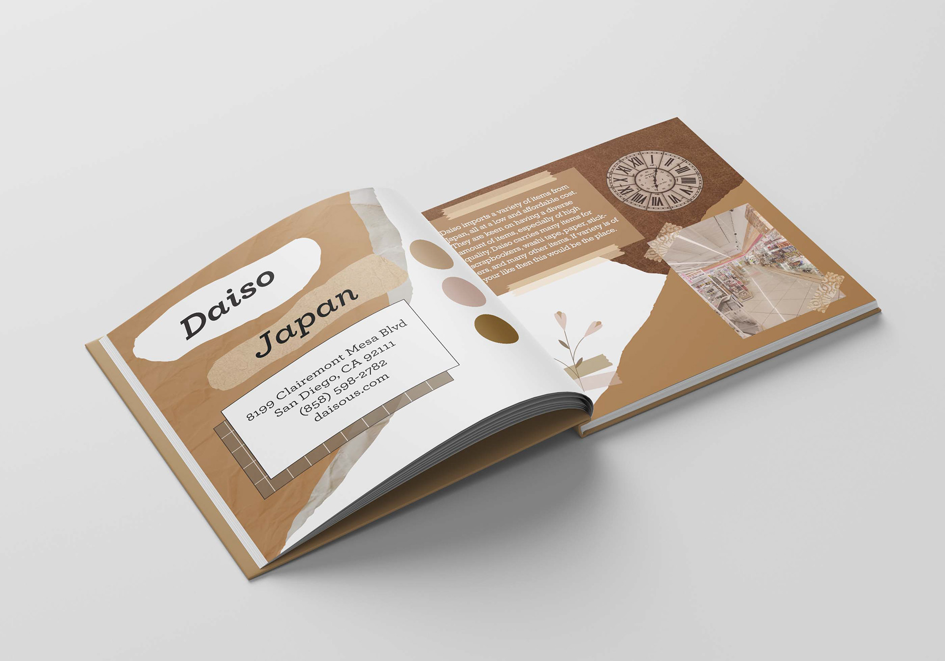 Mockup of Daiso Japan Pages