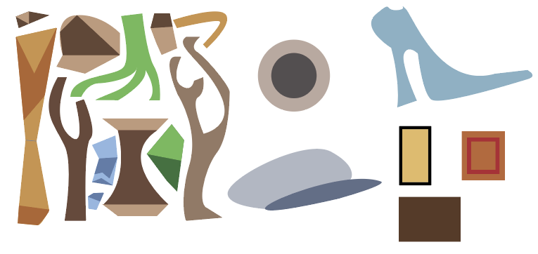 Variety of Icons inspired by Emilia Ortiz Art 