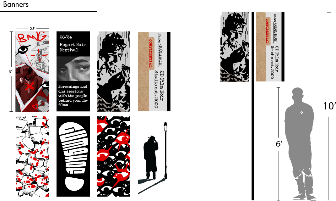 Finalized Promotional Banners with Size Comparison