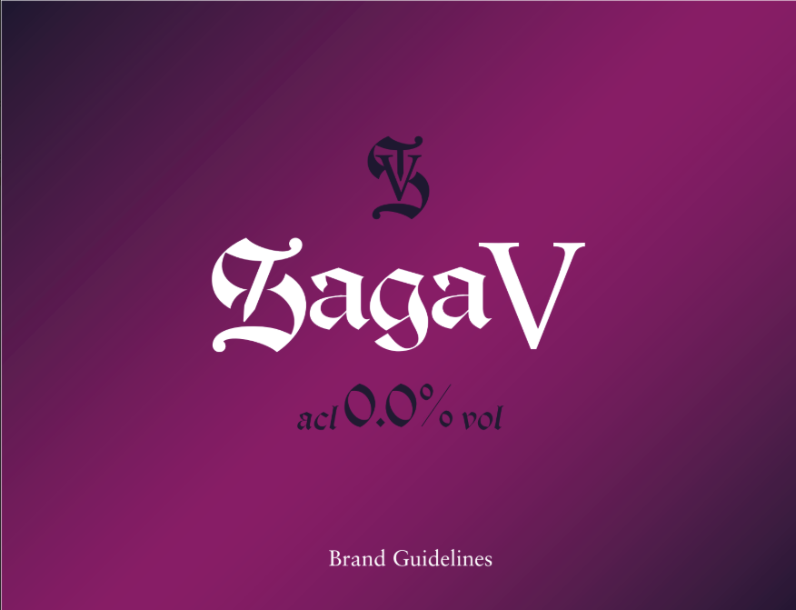 First Version of Brand Guidelines Cover with Purple Gradient