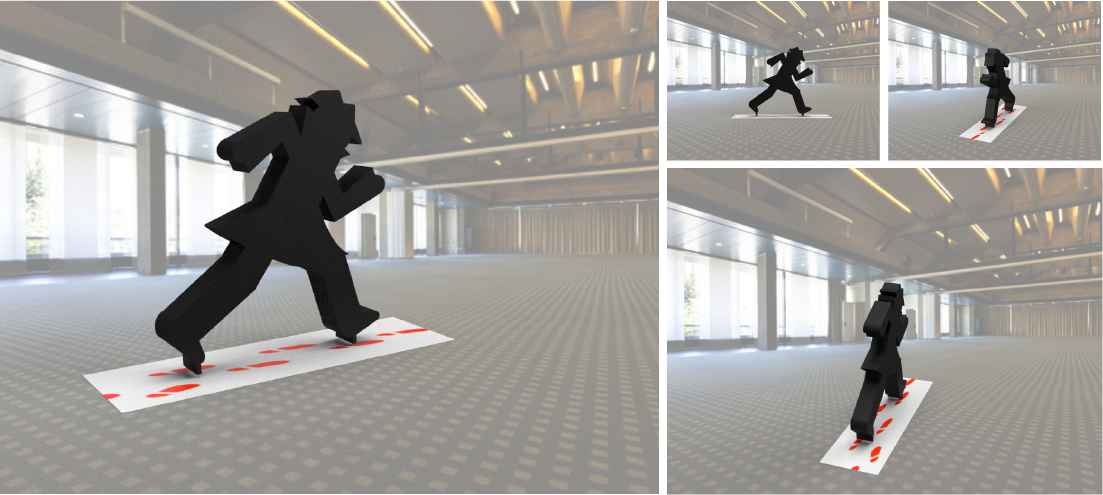 Different Views of Running detective stand