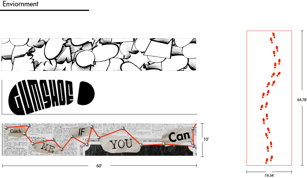 Measurments of Gumshoe Convention Booth Floor and Walls