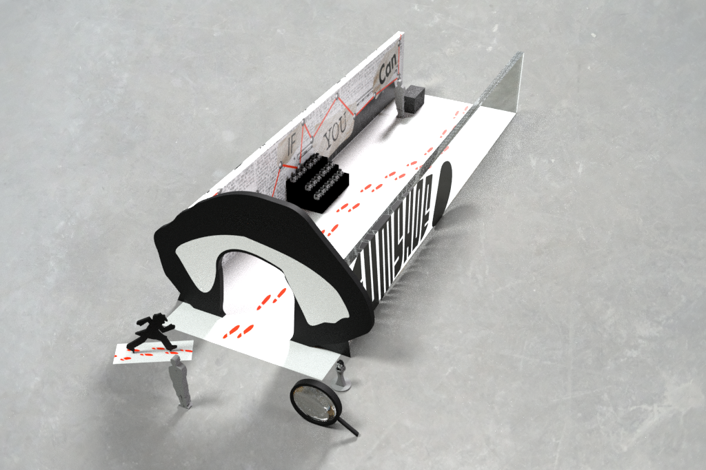 Birdseye view of Gumshoe Convention Booth