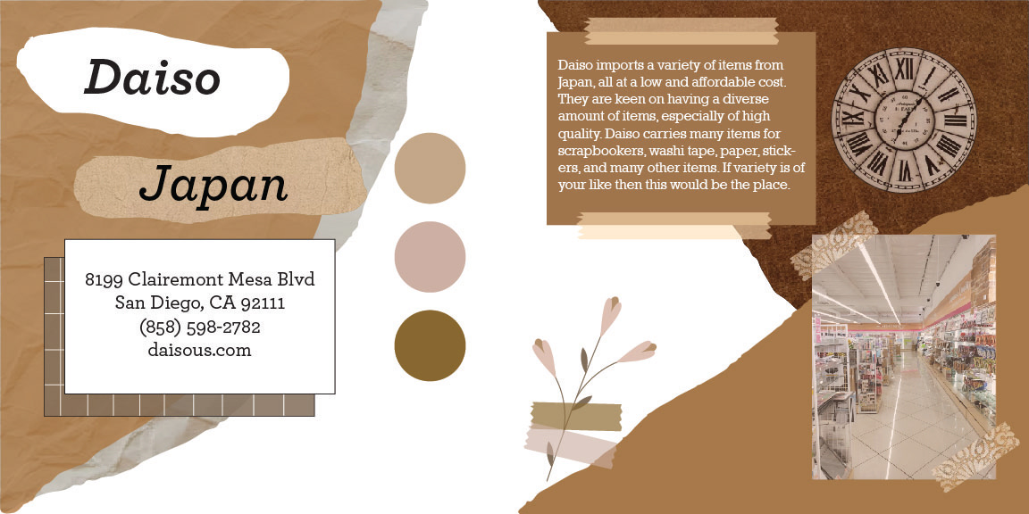 3-4 Page of Bind & Paste, Brown Aesthetic