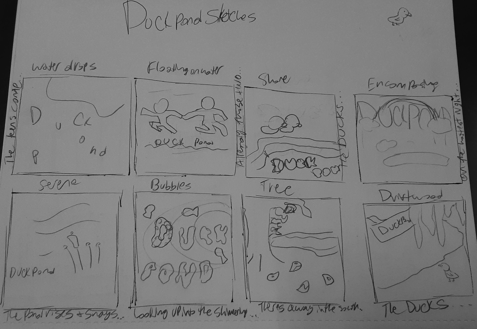 Initial Duckpond Sketches