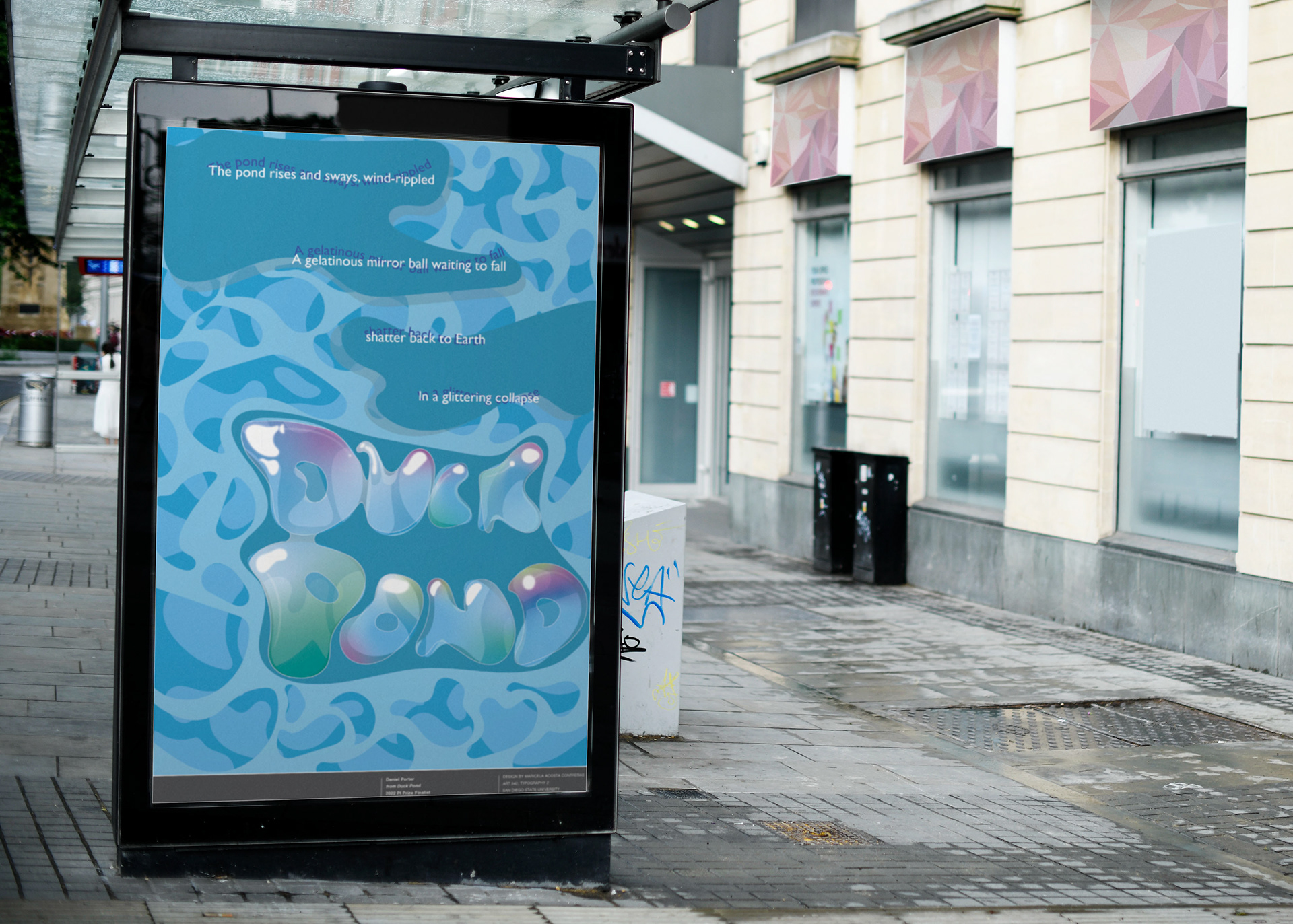 Mockup of Duckpond on Digital Signboard