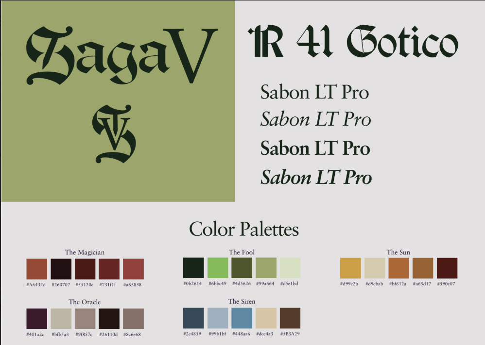 Second Version of Logo and Color Schemes with Drink Color Palletes