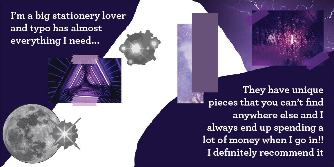 13-14 Page of Bind & Paste, Purple Aesthetic