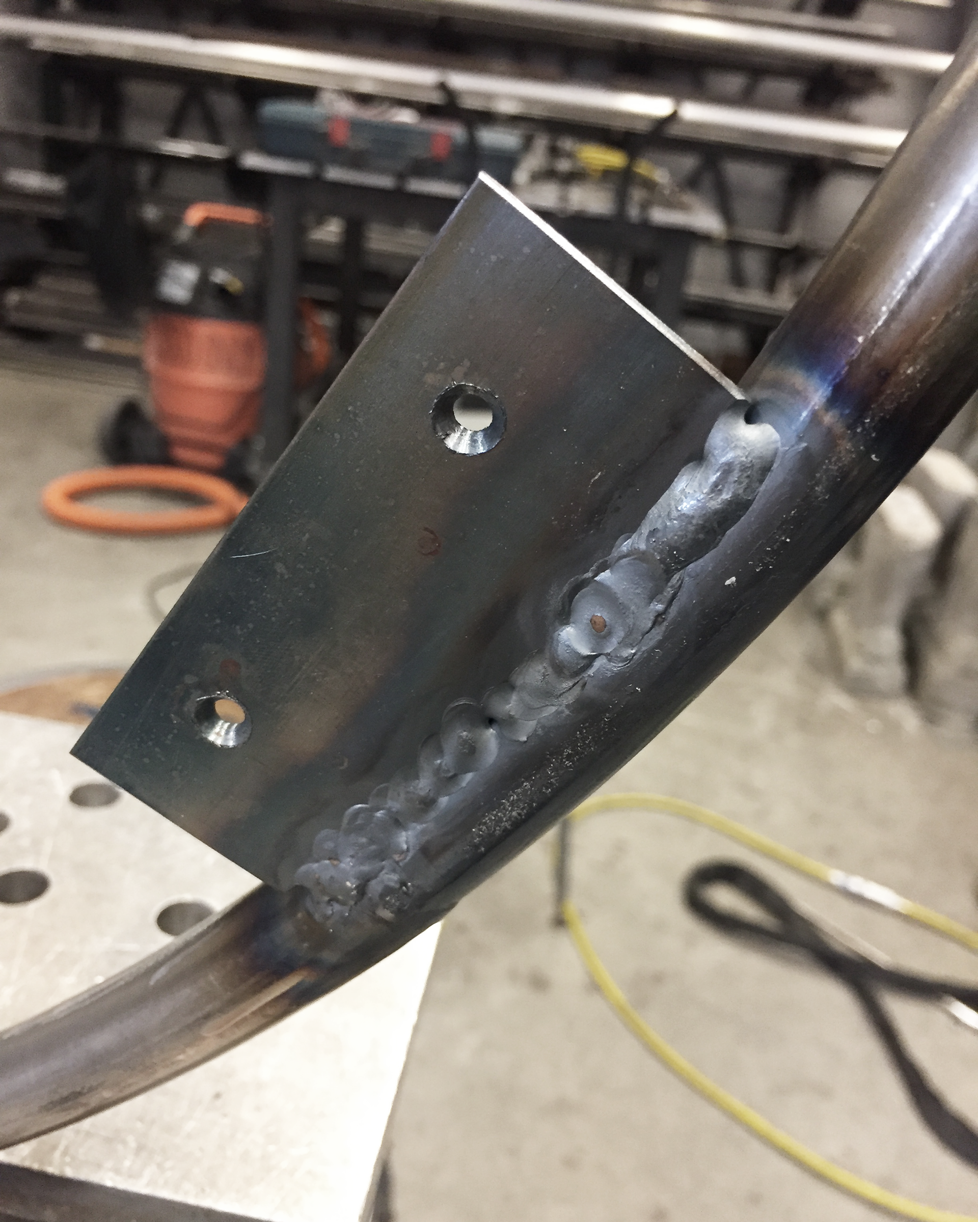 Tabs were welded on for shelf attachment