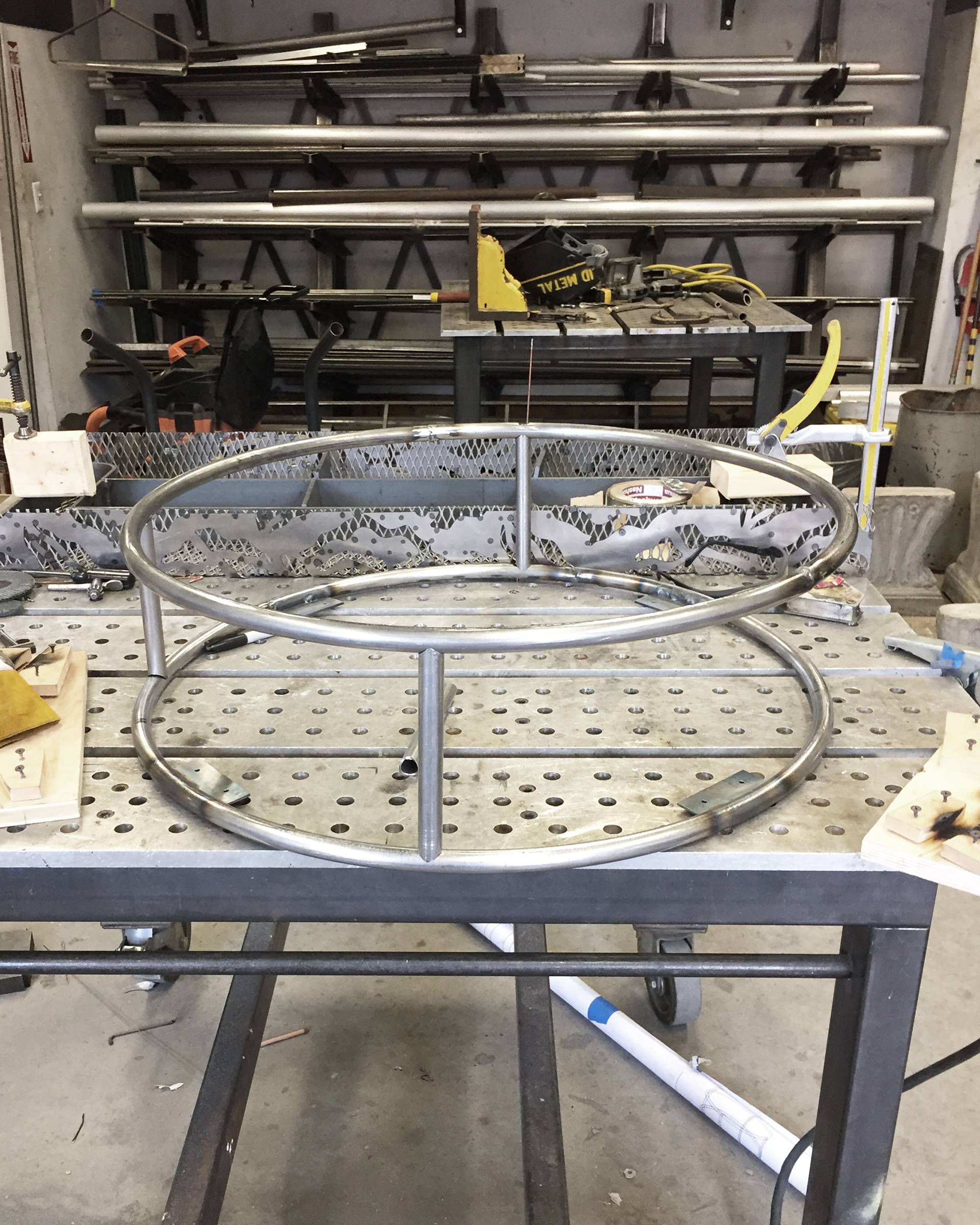 Steel frame ready to weld!