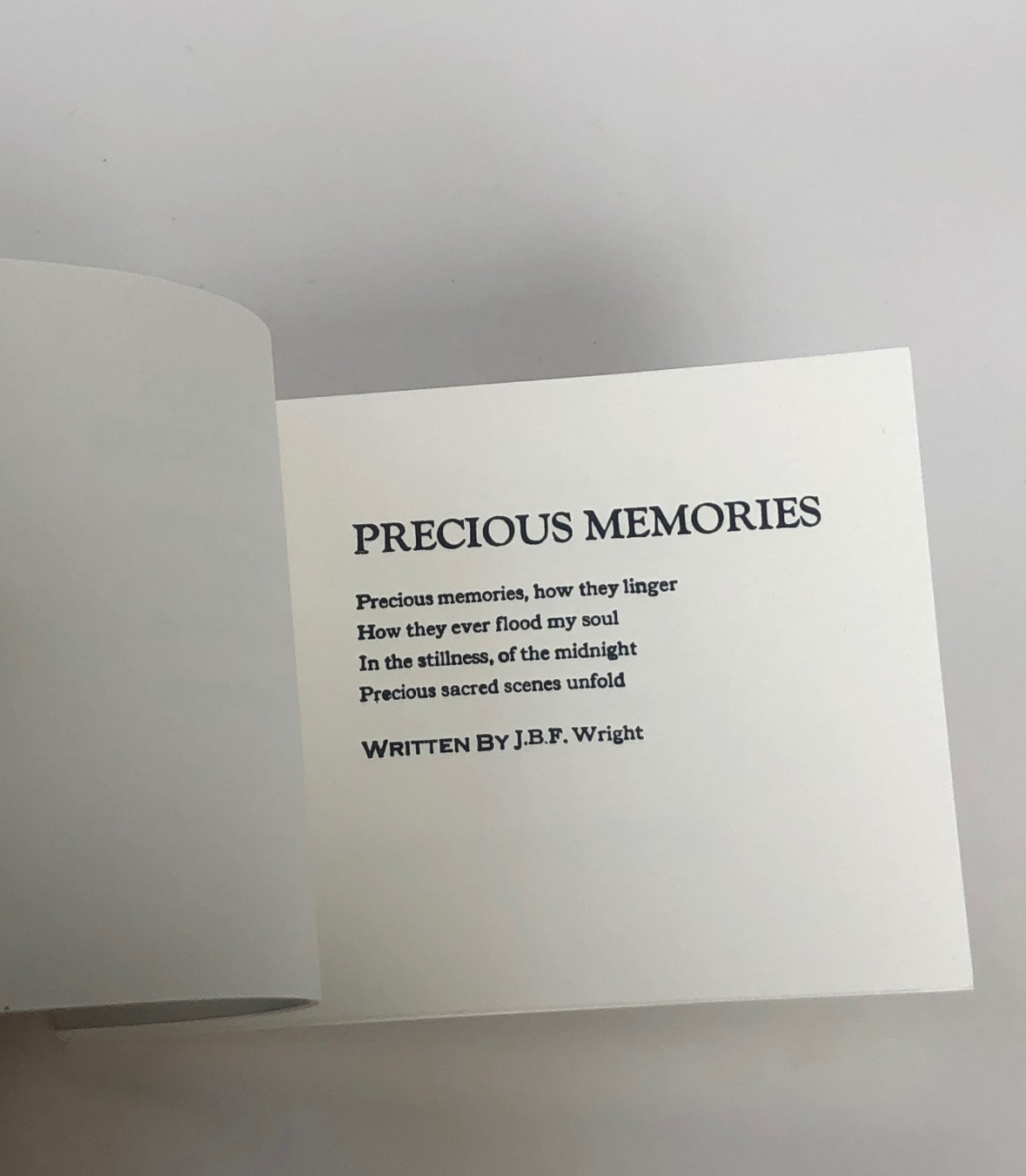 Letterpress Lyric Book (personal page)