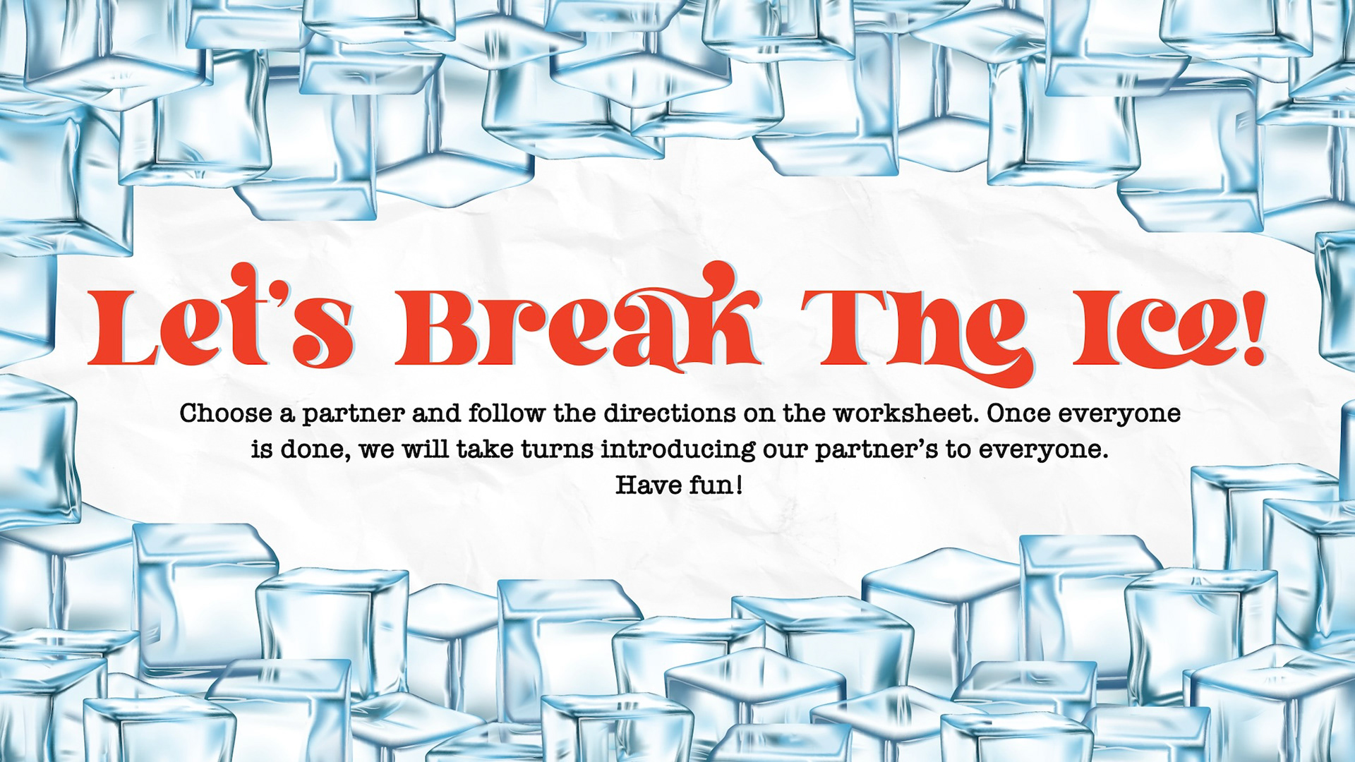 Icebreaker Activity Presentation Slide