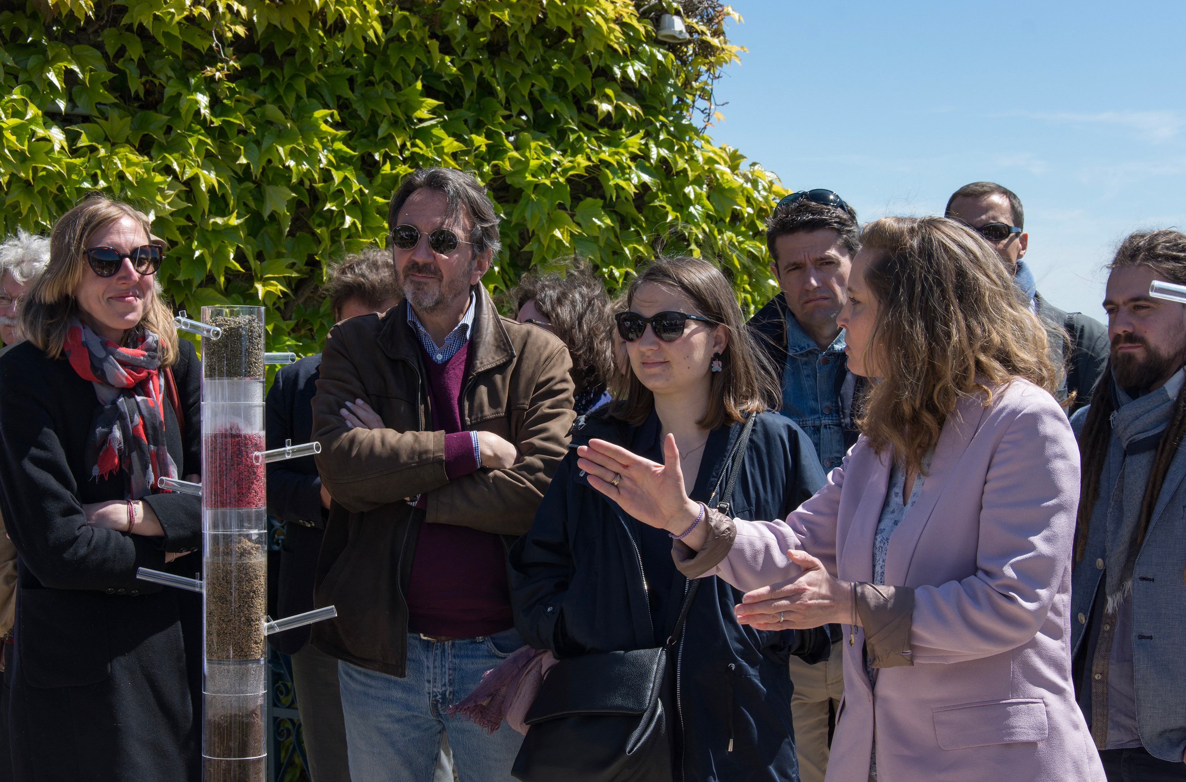 carottages en tubes pléxiglasses