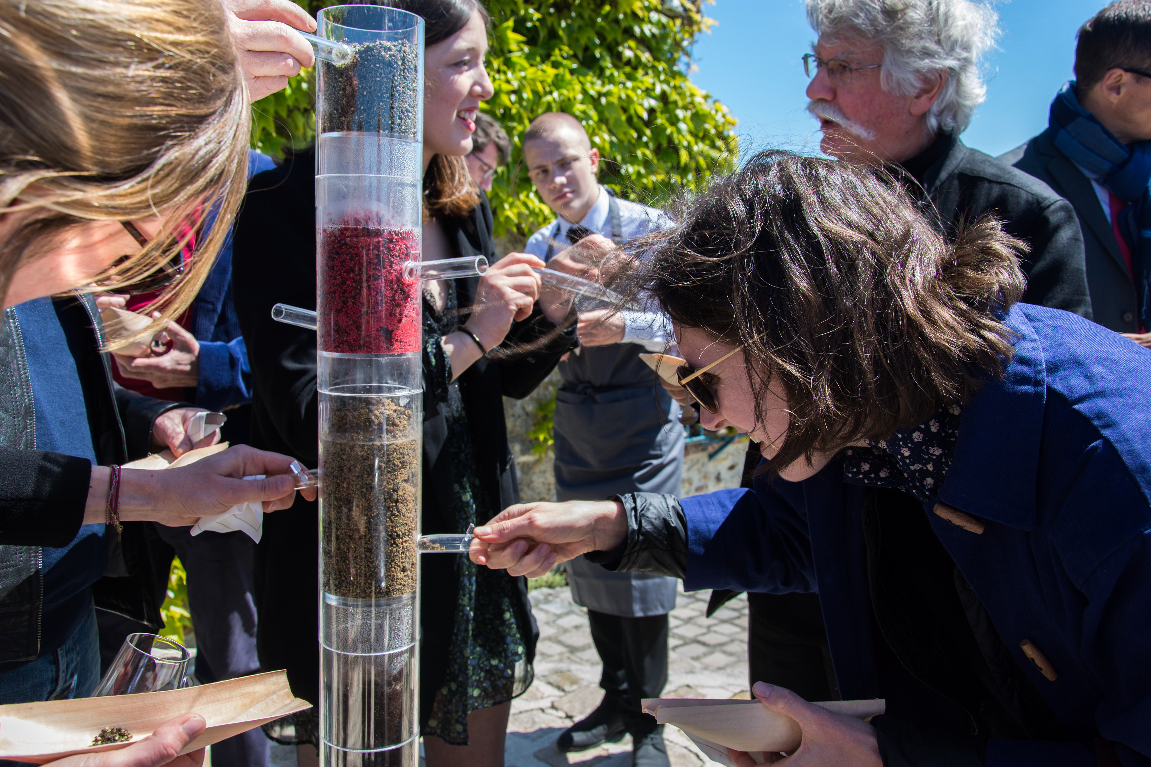 3 terres comestibles sont proposées - lentille - olives - gari et betterave