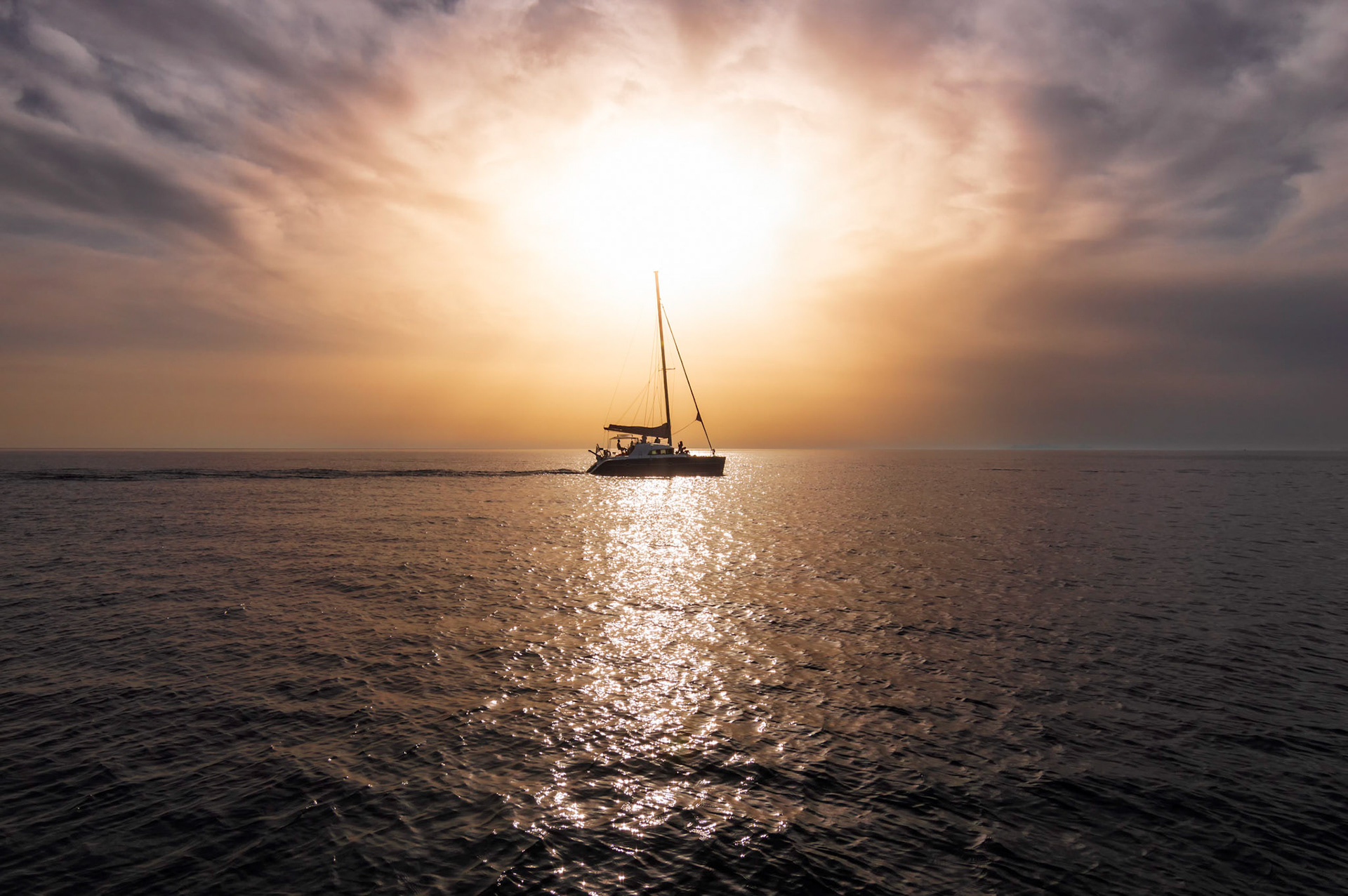 Sunset from the Santorini Caldera