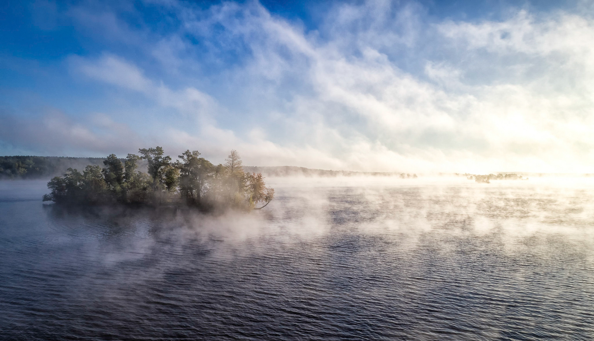 Foggy Lake Eau Claire Sunrise