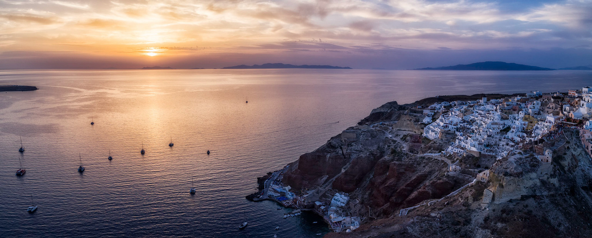 Sunset in Oia from Above