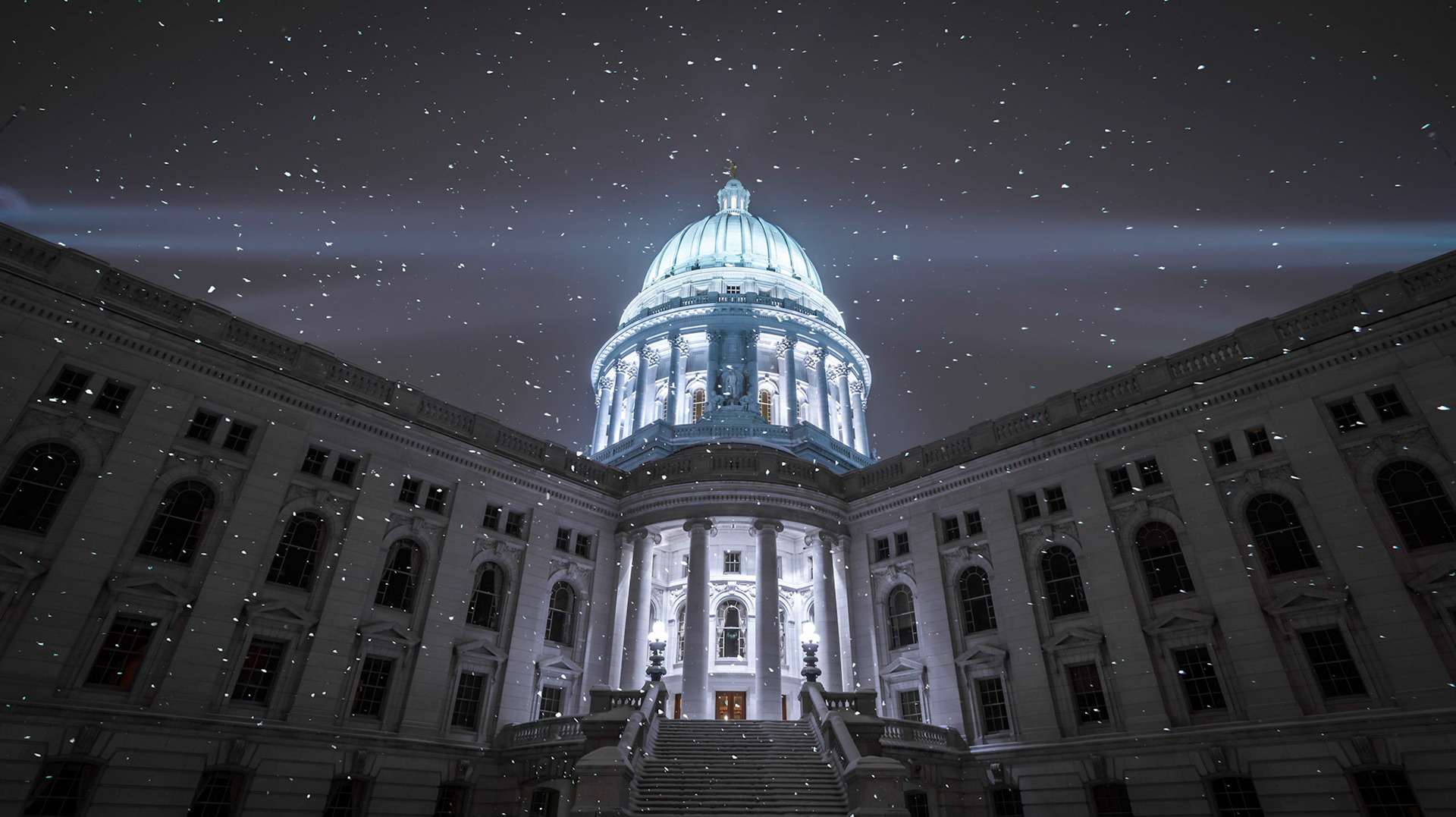 Snowy Night at the Capitol