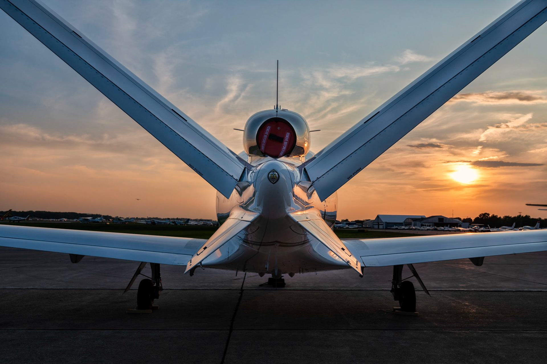 Cirrus Jet Sunset