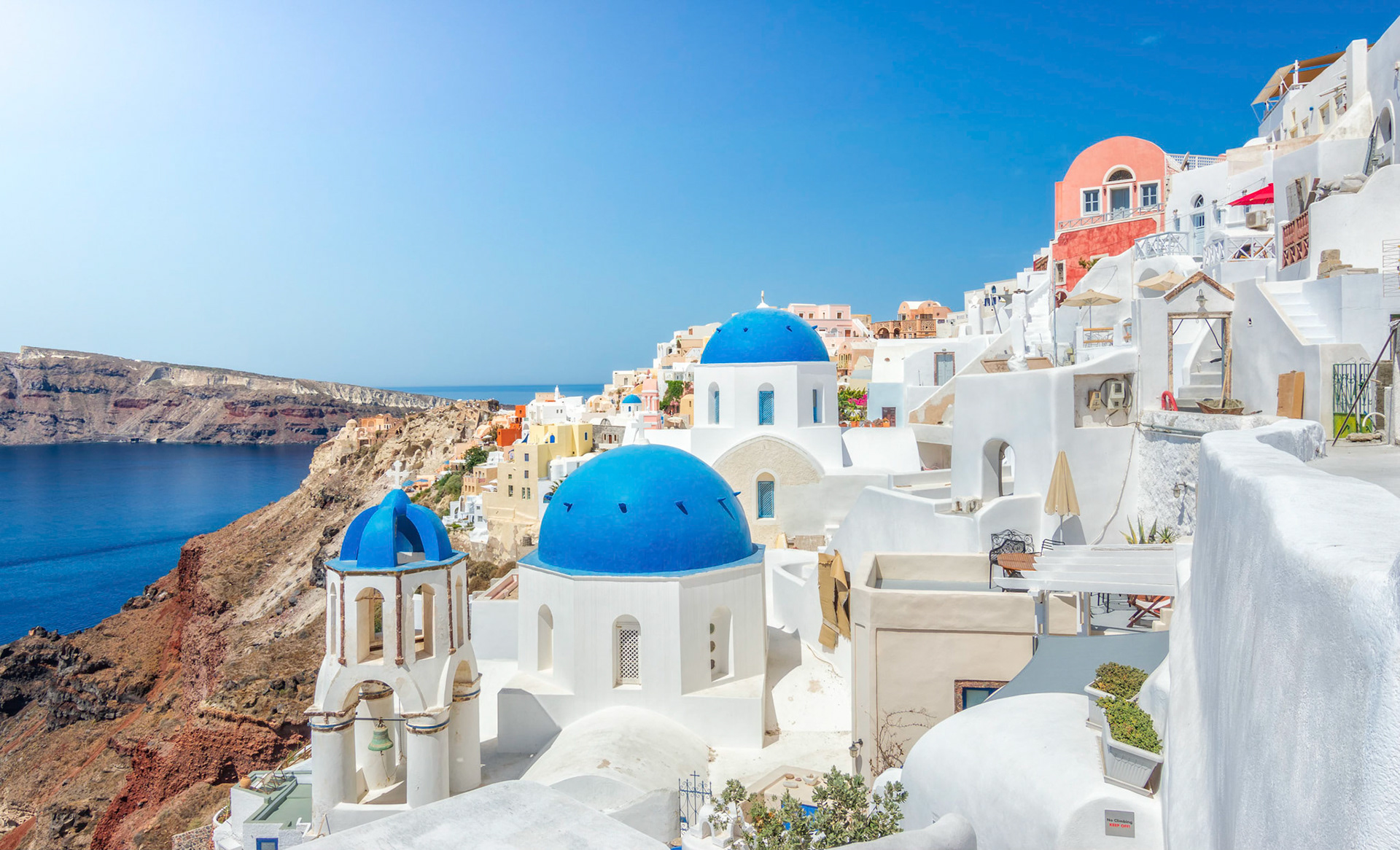 Blue Churches in Oia