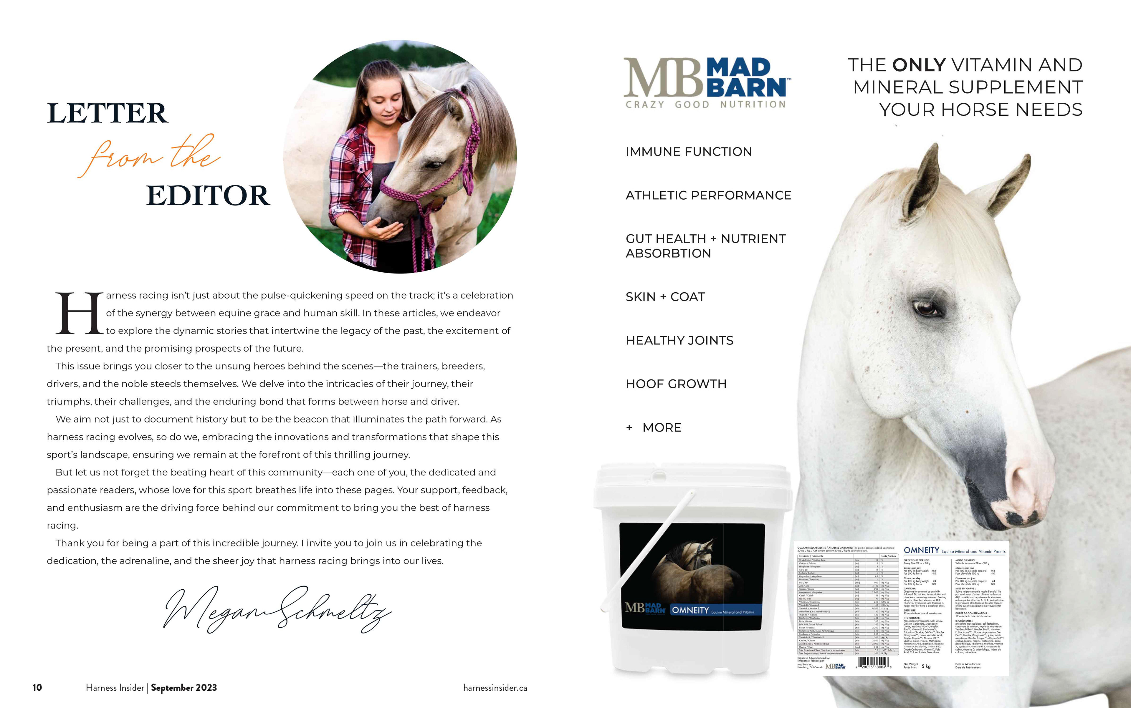 Letter from the editor + Ad