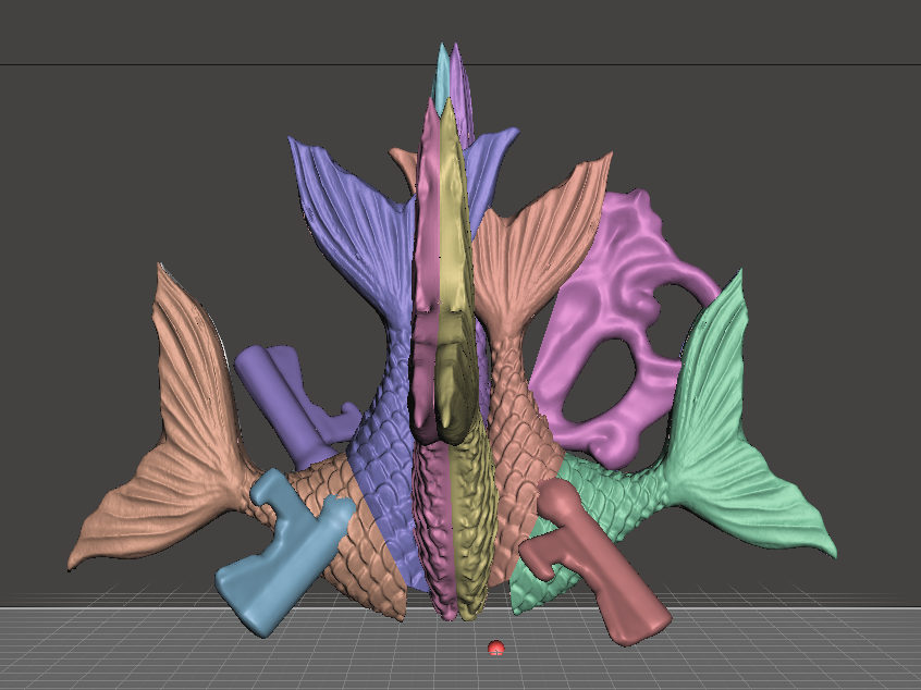 Front View of Abstract Organic Form (03-08-24)