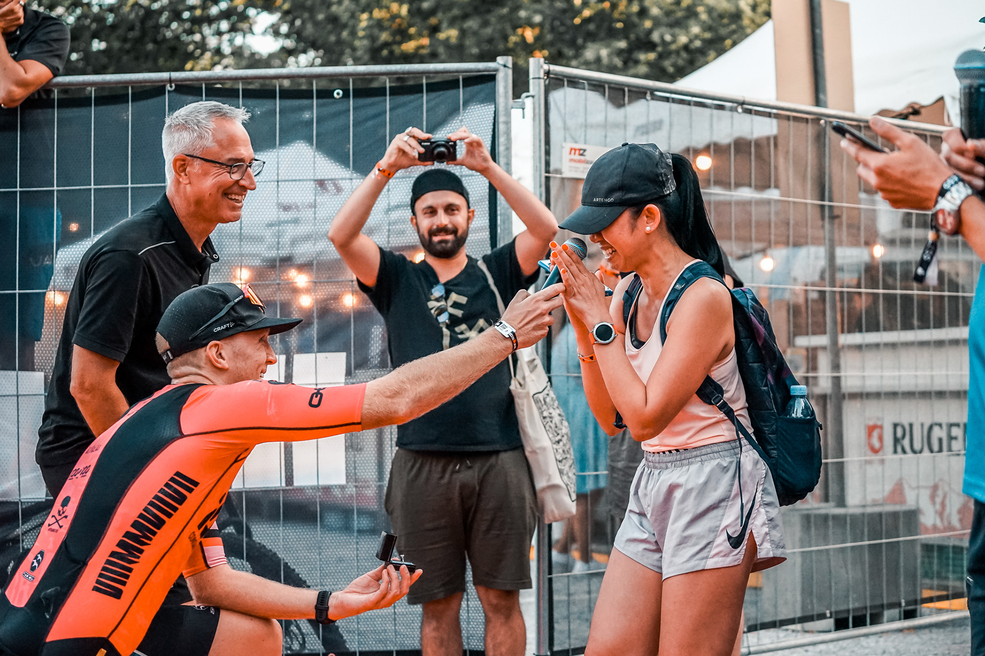 Heiratsantrag nach einem erfolgreichen Ironman!