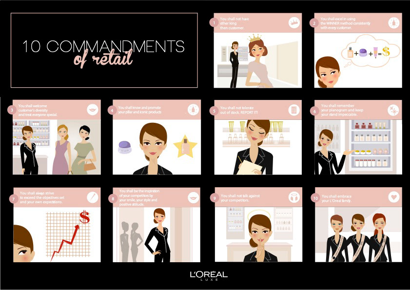 Illustration for In-house communication campaign - client: L'ORÉAL Luxe
