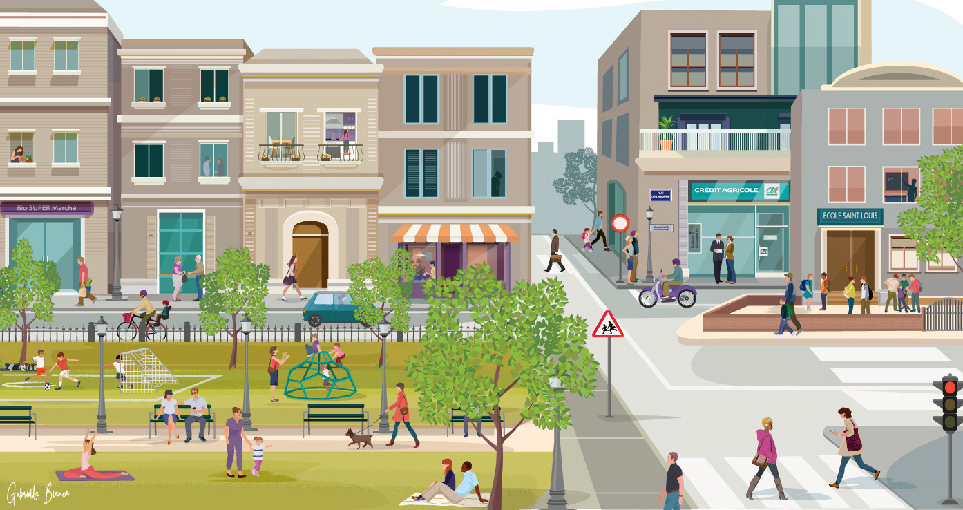 Illustration for interactive game - client: Crédit Agricole France