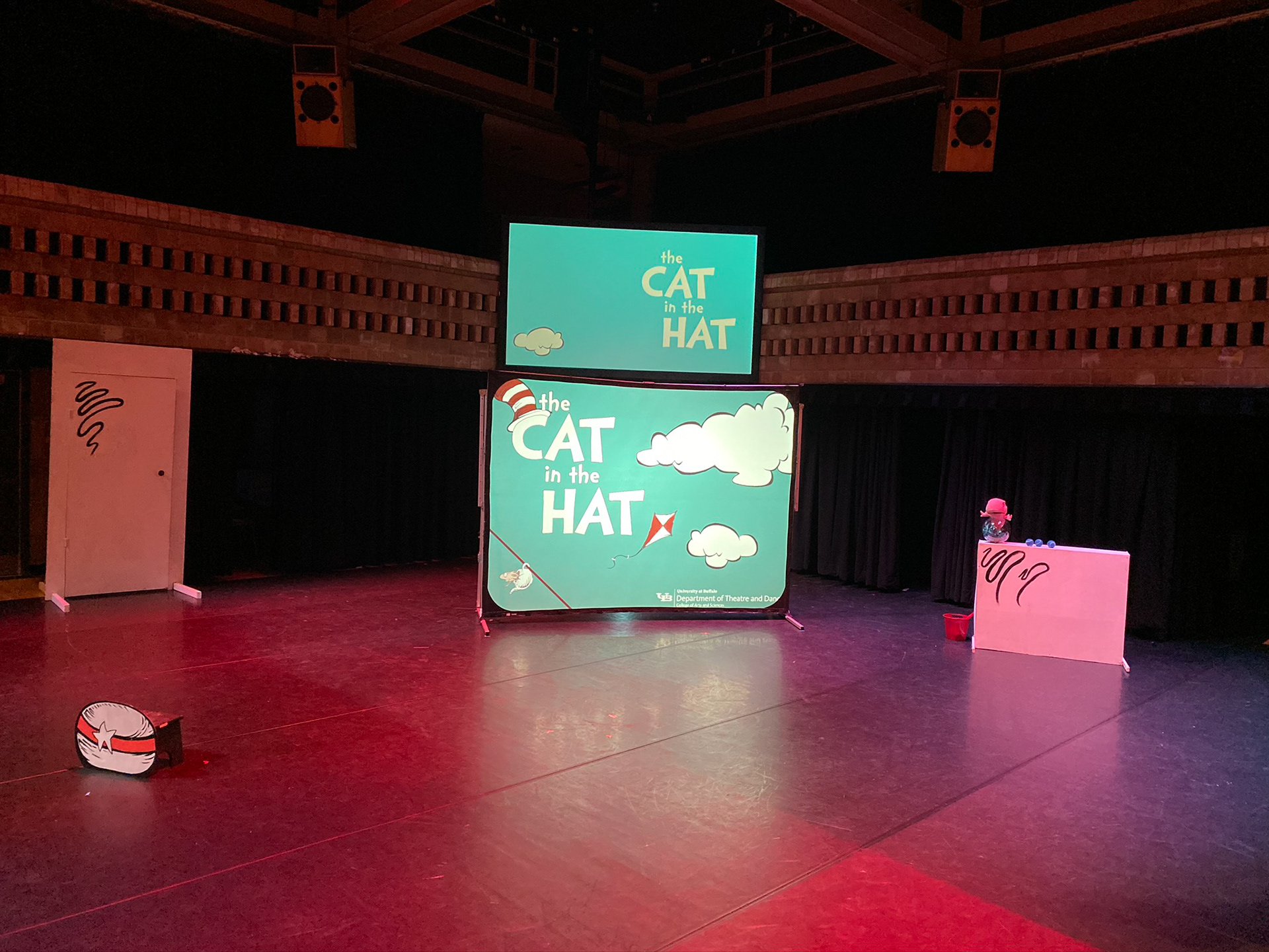 Post Show Look (Screen on-stage was brought out for post show photo op with the characters)