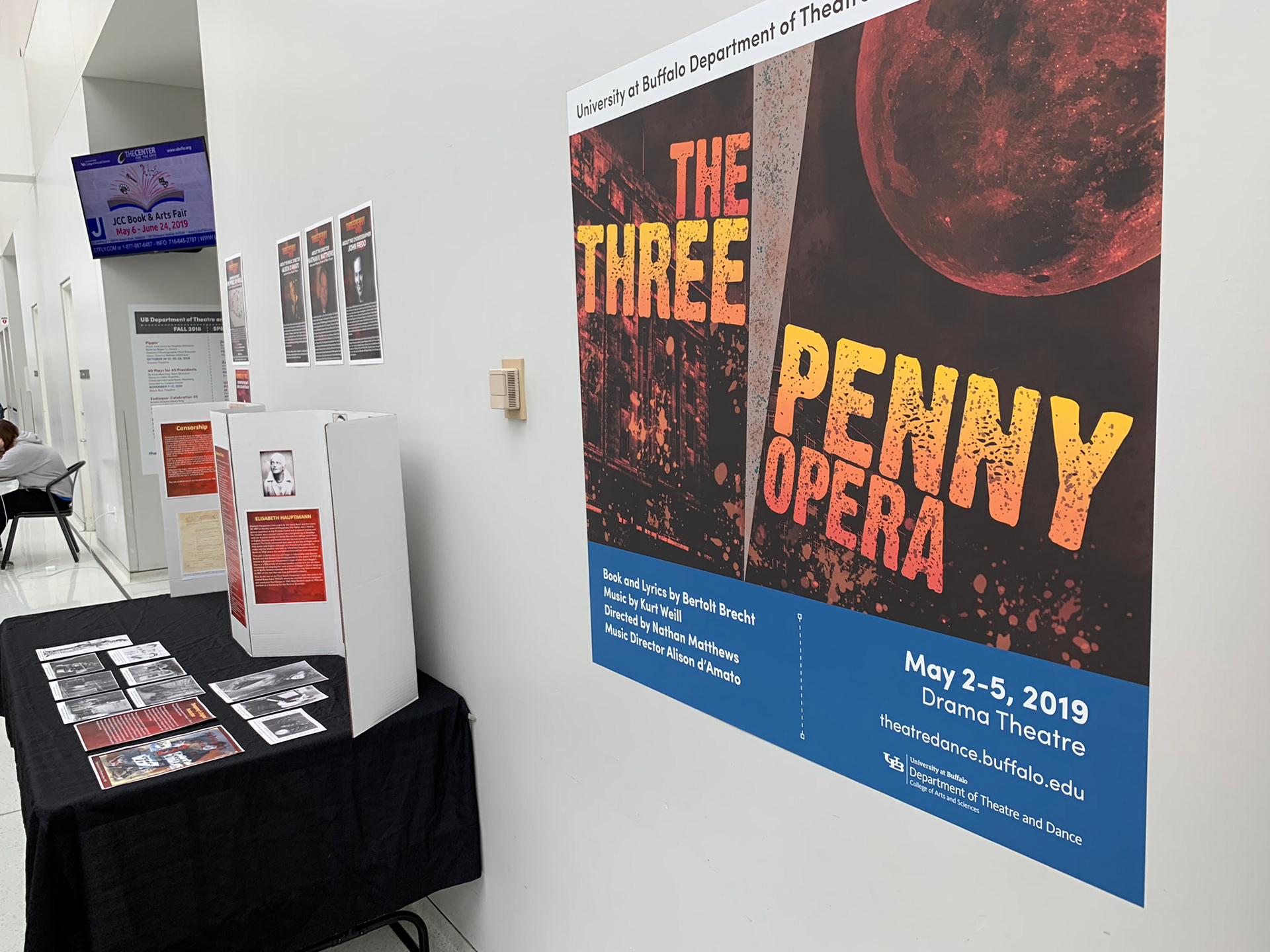 Threepenny Opera Graphic outside of the Theatre on Opening Day