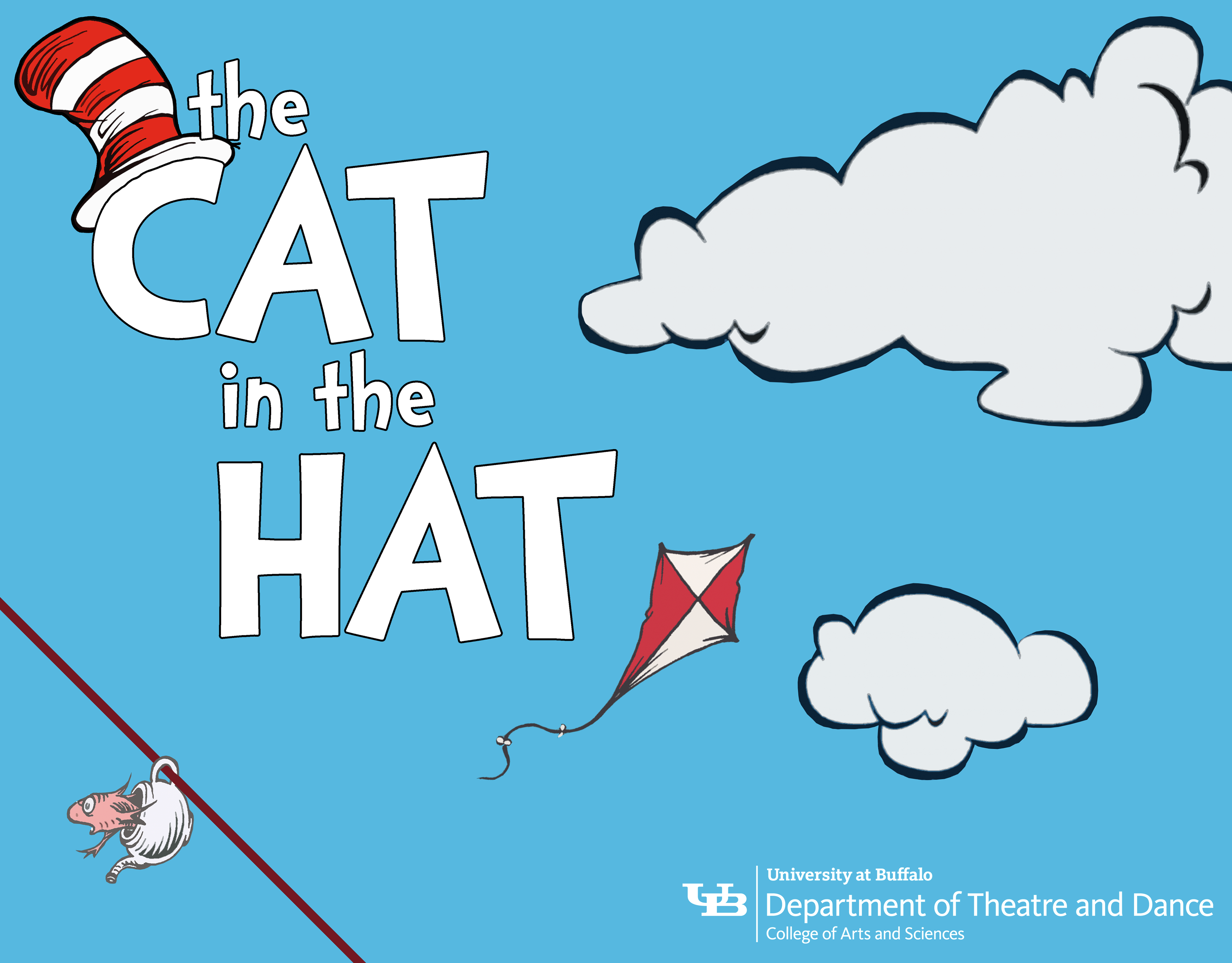 Cat in the Hat title slide for projection surface