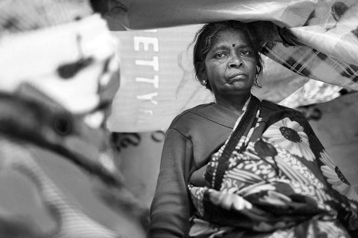Suguna’s fingers are crippled with arthritis and she has self confessed mental illness so she cannot seek work. She says she feels trapped and veers from lamentation to euphoria