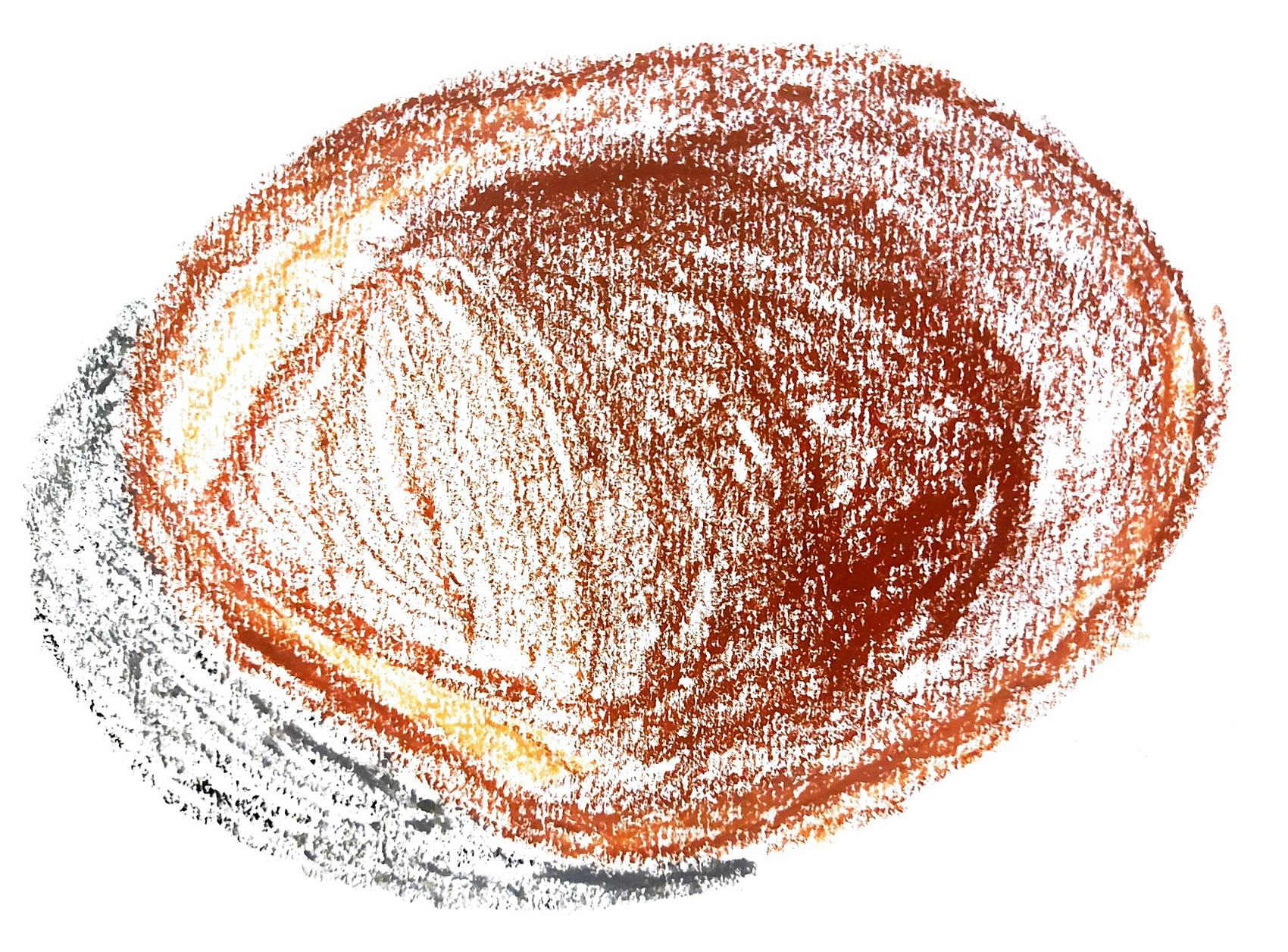 Sketch of inside of water teacup