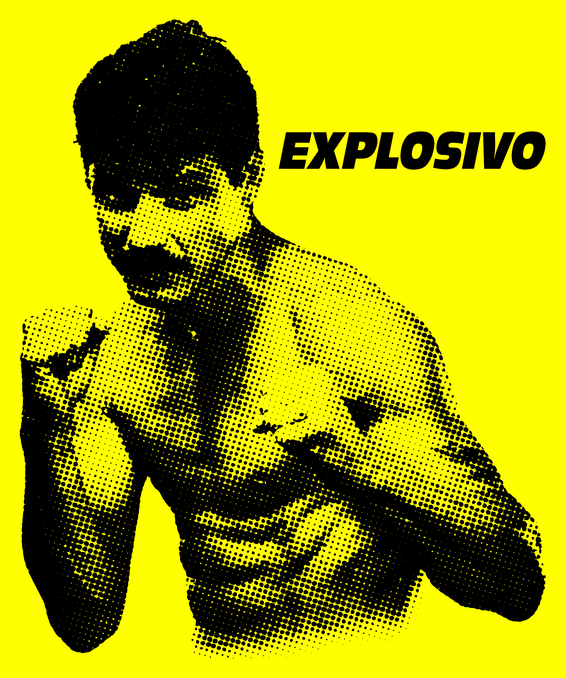 Halftone image of boxer Alexis Argüello